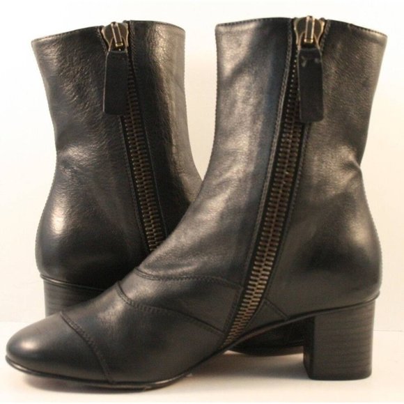 Chloé Black Leather Lexie Ankle Booties Womens Size EUR 36M - Picture 2 of 10